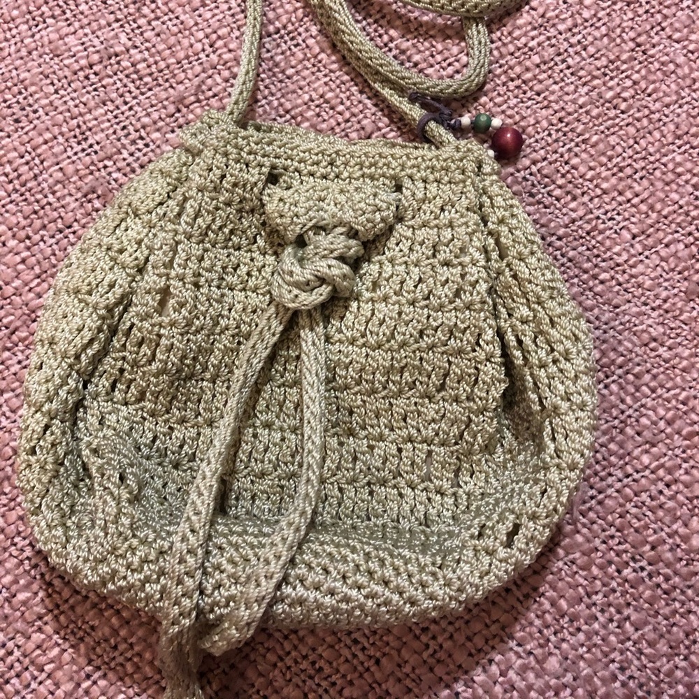 Mudd crocheted bucket bag